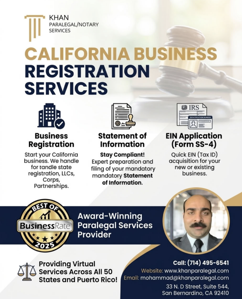 California Business registration
