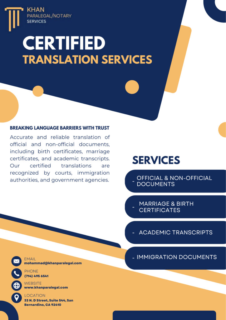 Certified Translation